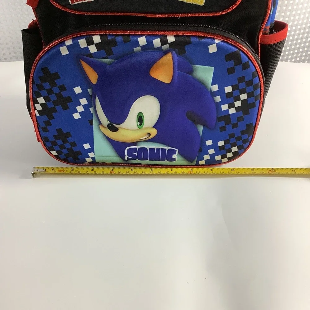Sonic The Hedgehog 3D Molded Backpack Black & Red‎